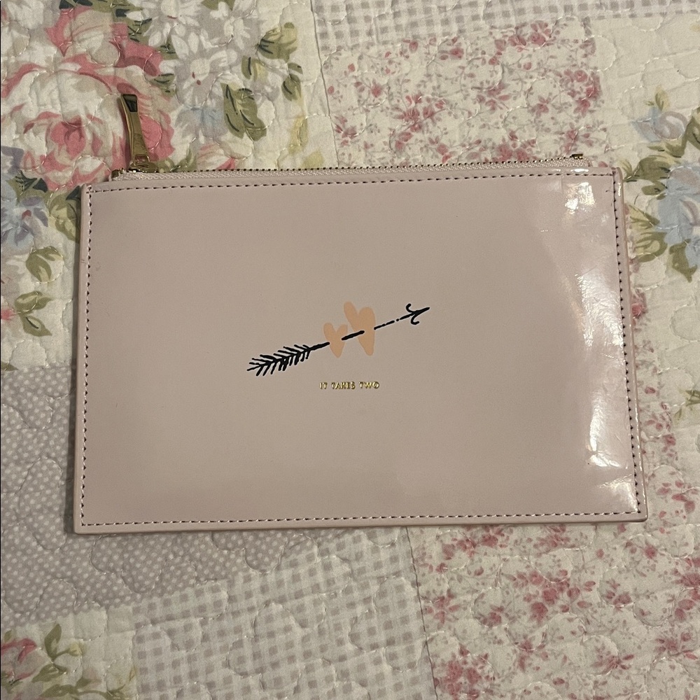 Kate Spade Pale Pink Zippered Bride Pouch